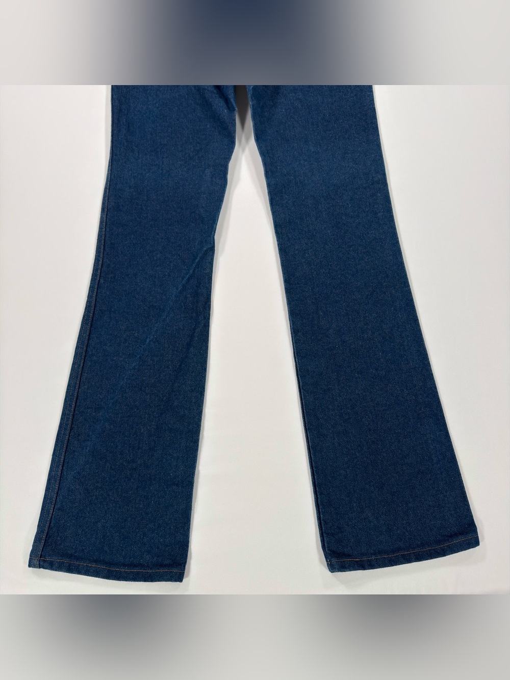 Wrangler 935NAV Cowboy Cut Bootcut Jeans Mens 31x36 Dark Blue Rigid 100% Cotton - Picture 6 of 12